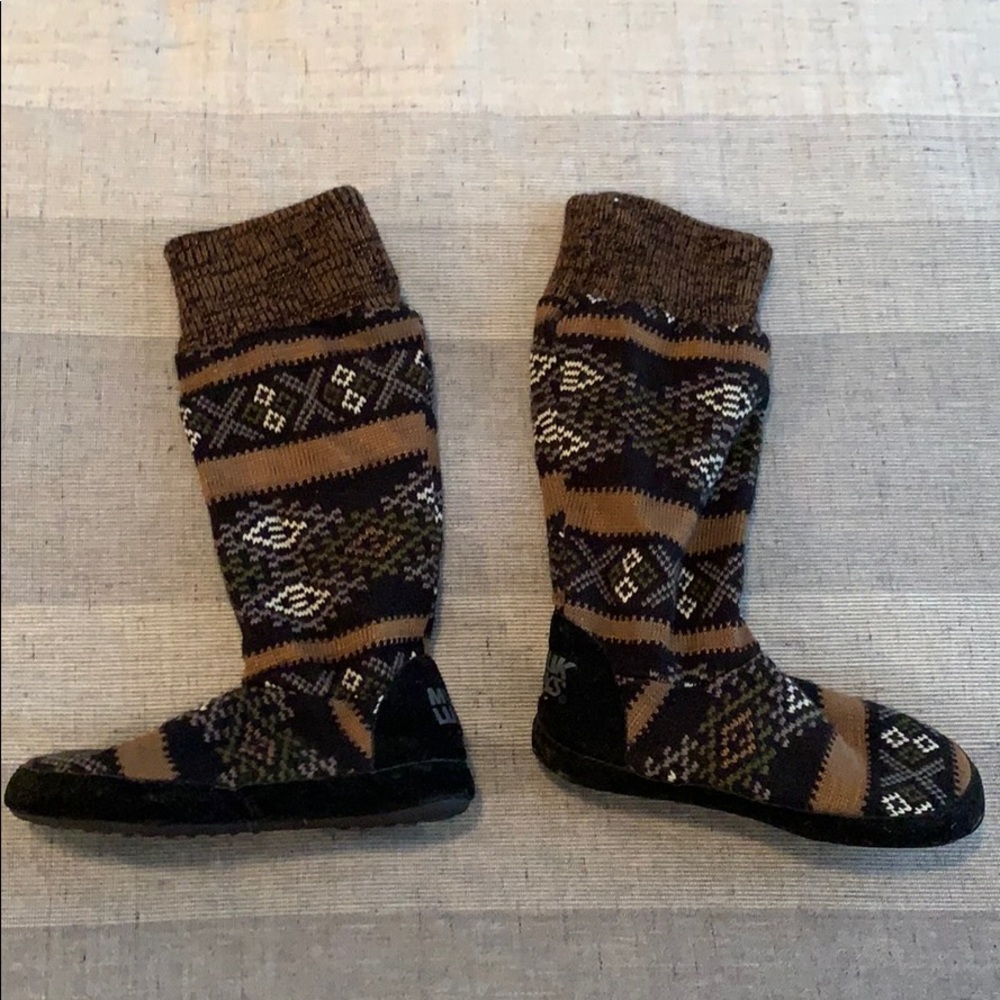 Muk Luks tall below the knee slippers
